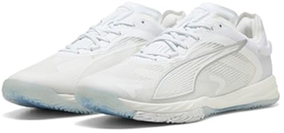 PUMA Scarpe da Ginnastica Unisex Accelerate PRO 4 Indoor, Puma White Puma Silver, 42 EU