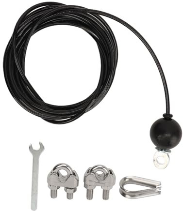 Yomiyuyr Pulley Cable System, Flexible Fitness Cable with Steel Wire for Home Gym, Cable Pulley Attachments for Triceps and Biceps Training, Erosion Resistant, Includes Tools (4m / 13.1ft)