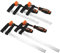 VANQUISH Bar Clamp Set 6&12 inch, 4 Pack Heavy Duty F Clamps for Woodworking, 2.36 inch Throat Depth, 150 lbs Load Limit, 3602SET