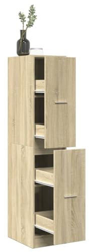 Sufrk Apothekerschrank Sonoma-Eiche 30x41x144,5 cm MedizinschräNke Hausapotheke Schrank Arzneischrank Apothekerschrank Holzwerkstoff