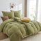 ADDSOUL Musselin Bettwäsche Set 155x220cm + 80x80cm Olive