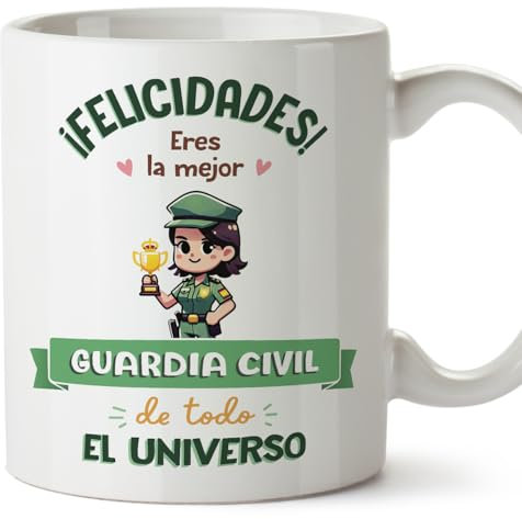MUGFFINS Tazas para GUARDIA CIVIL mujer - En Español - Mejor Universo Trofeo - 11 oz / 330 ml - Regalo original y divertido