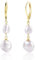 TTPSRY Ohrringe Damen Perlen Hängend Tropfen Elegant Statement Quaste Ohrringe 14K/18K Vergoldet Perlenohrringe Anhänger Hochzeit Schmuck Zubehör Geschenke für Frauen Mädchen (Gold A)