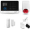 HUXGO® HXA003 Kit Alarma casa WiFi + gsm 4G con Solar Sirena inalámbrico| Alarma hogar Kit con 1x sensores PIR de Movimiento, 1x Sensor de Puerta/Ventana | Control Desde el teléfono