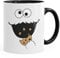 MoonWorks Kaffee-Tasse Lustiges Cookie Fressendes Kekse Monster Gesicht schwarz Unisize