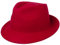 Lipodo Trilby Hut aus Wollfilz Damen/Herren - Filzhut Herrenhut Made in Italy - Italienischer Wollhut Herbst/Winter - Wollfilzhut rot M (56-57 cm)