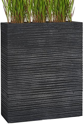 Pflanzwerk® Pflanzkübel Divider Groove Anthrazit 92x80x30cm *Frostbeständiger Blumenkübel* *UV-Schutz* *Qualitätsware*