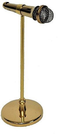 Melody Jane Dolls House Microphone on Stand Miniature Music Room Pub Accessory