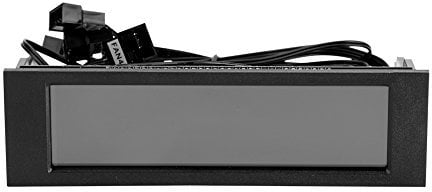 Richer-R PC Fan Controller,5-Fans Speed Controller CPU Temperature Sensor Computer Cooling Drive Bay Front LCD Panel