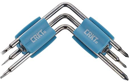 CRKT Twist & Fix Schraubendreher-Multitool: Drei-poliges Multifunktionswerkzeug, 6 Werkzeuge, abnehmbare Schraubenschlüssel, Spin to Select Werkzeug, farbcodierter Griff 9902