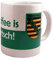 Sachsen Tasse Gaffee is fertsch! Porzellan Höhe 10cm