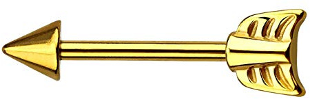Brustwarzenpiercing Pfeil Herren Frau Unisex Stab nickelfrei Nippelpiercing Brust Piercing Chirurgenstahl