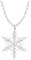 Sofia Milani - Damen Halskette 925 Silber - mit Zirkonia Steinen - Stern Schneeflocke Anhänger - 50260