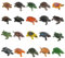 OOTSR 20 stücke Schildkröten Figurines, Ozean Tier Kleine Schildkröte Realistische Kunststoff Schildkröten für Party Favor/Haustier Schildkröte/Badewanne/Pädagogisches/Geschenk