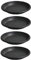 HAC24 4er Set Blumentopf Untersetzer Eckig Rund Pflanztopf Blumenkübel Schale Kunststoff Pflanzkasten Pflanzschale Anthrazit (Rund 39cm)