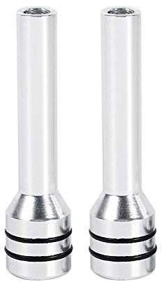 EVGATSAUTO Car Door Lock Pin Cover, 2pcs Universal Aluminum Alloy Car Truck Interior Door Lock Knob Pins Cover for Car SUV Truck Automobile (Silver)