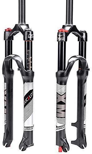 BUCKLOS 26/27.5/29 Viaggio 120mm MTB Air Sospensione Forcella, Rimbalzo Regolare 1 1/8 Straight/Tapered Tube QR 9mm Manuale/Remote Lockout XC AM Ultralight Mountain Bike Forcelle Anteriori