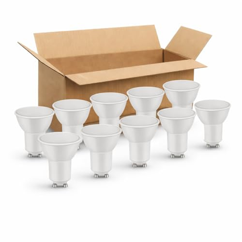 10 X Braytron GU10 LED Spot, 5W, 430 Lumen, 6500K Kaltweiß, Ersetzt 50W Halogen, CRI>80 Nicht Dimmbar, 110° Abstrahlwinkel, 15.000 Stunden Lebensdauer