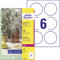 AVERY Zweckform L7788-25 transparente runde Etiketten (150 Klebepunkte, Ø80 mm auf A4, runde Aufkleber zum Bedrucken, selbstklebend, wetterfest, Beschriftungen/Produktaufkleber) 25 Blatt, durchsichtig