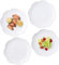 Eplze YBK Tech Elegant Round Embossed Lace Plates, Porcelain Dessert Plates for Breakfast Afternoon Tea, Set of 4 (10 Inch)