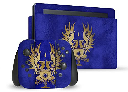 Head Case Designs Offizielle EA Bioware Dragon Age Graue Wächter Gold Heraldry Vinyl Haut Gaming Aufkleber Abziehbild kompatibel mit Nintendo Switch Console & Dock & Joy-Con Controller Bundle