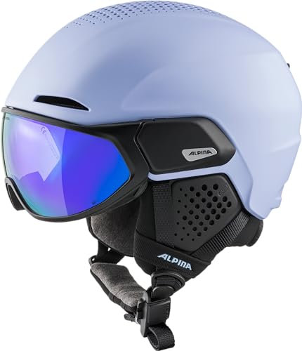Alpina Unisex-Erwachsene Alto Q-LITE Skihelm, Flieder-Schwarz Matt, M(55-59)