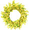 1PC Yellow Forsythia Wreath Artificial Forsythia Door Wreath Hanging Spring Summer Wreath for Front Door Porch Decor 50cm