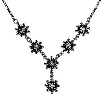 LUISIA® Blumen Collier Serenity mit Perlen 47799