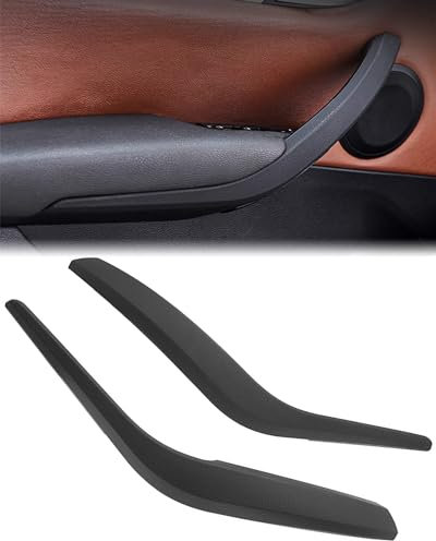 LALAIJDOU X1 E84 Lot de 2 couvercles de poignée de porte côté gauche + côté droit compatible avec BMW X1 E84 2009-2015, 51412991775#51412991776 (noir mat)
