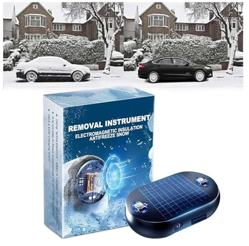 Solar Elektromagnetische Molekulare Störung Freeze und Schnee Entferner, Tragbare kinetische Molekulare Heizung, Frostschutzmittel Auto Schnee Entfernung Gerät Auto Defroster (1PC)