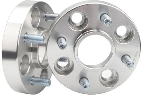 Spurverbreiterungen Für Ford Für Mustang 2 Stück PCD 5x1143 706mm 15/20/25/30/35/40/45/50mm Rad Spacer Adapter 5 Lugs Anzug Distanzscheiben Auto (Farbe : 2PC Silver 50mm)