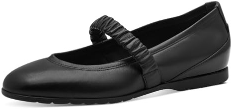 Tamaris Damen Klassische Ballerinas, Frauen Flats,Comfort Lining,TOUCHit-Fußbett,Slip-ons,klassisch elegant,Ballerinen,Black,37 EU