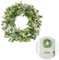 Summer door wreaths outdoor, Lifelike Spring Summer Green Wreath Decor (46cm), All-Year Outdoor Door Wreaths for Farmhouse Wedding Window Wall Fireplace Decoration