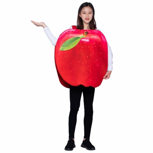 Ericetion Fruit Series Cosplay-kostüm, Kreativ, Lustig, Bühnenaufführung, Karneval, Festival, Party, Cartoon-Outfit, Kleidung, Requisiten Für Erwachsene (Apfel)