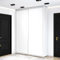 NAWSTOL Kleiderschrank ZARI, Schiebetürenschrank mit Regalen, Wohnzimmerschrank, Schlafzimmerschrank (Weiß, Breite 190 cm)