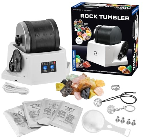 The Thames & Kosmos Rock-Becher, unverzichtbares STEM-Werkzeug, langlebig, auslaufsicher, geräuschreduzierend, integrierter Timer, Politur & Shine, Kids Rock-Kollektionen, inklusive authentischen