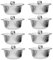CAXUSD Casseroles Rondes en Aluminium avec Couvercles Portables Et Jetables pour Camping Voyage Pâtisserie Barbecue 2 000 ML