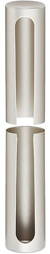 cyclingcolors 2x Couvre gond cache paumelle fenêtre porte portail Charnière Capuchon Protection Meuble Douille, 20mm nickelé mat longueur 118mm aluminium