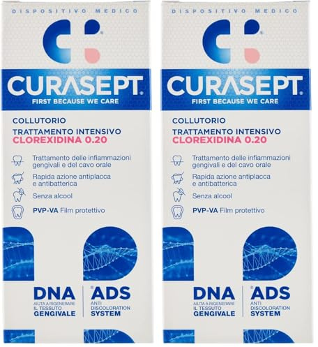 Curasept Liquido Collutorio 0.20, 200 ml Non aromatizzato (Confezione da 2)