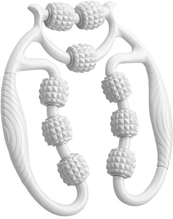 Rouleau Musculaire pour Jambes, Rouleau de Massage Anti-Cellulite 360 °, Rouleaus de Massages des Jambes, Rouleau de Massage Manuel, Rouleau Cellulite pour Les Cuisses, Soulage la Fatigue (Blanc)