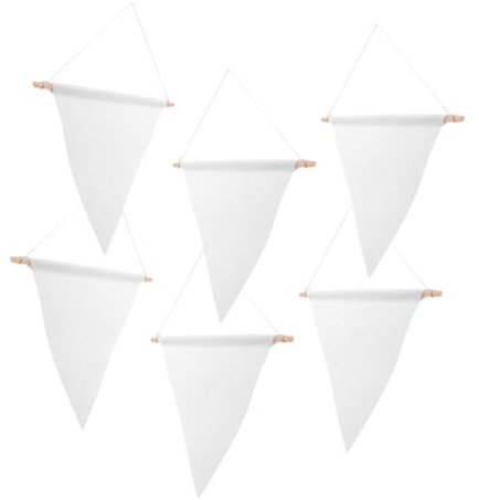 STOBAZA 1 Satz Leere Dreiecksflaggen Für Diy Dekoration Im Garten Hängende Flaggen Für Partys Und Feste Wetterfestes Material Für Kreative Bastelprojekte 6 Stück