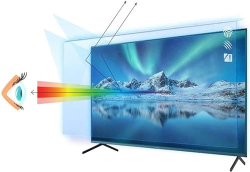 QUSYZD TV Screen Protector Film for 32-50 inch Display Hanging Anti Blue Light Filter & Screen Protector for Eyes Anti-Reflection Film for TV Screens,40inch,49inch(1100x640mm)