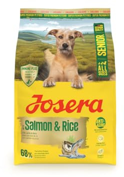 JOSERA Senior mit Lachs & Reis (1 x 3 kg) | Premium Trockenfutter für ältere Hunde Aller Rassen | fettreduziert | Mit Omega 3 & L-Carnitin | Immune Plus für EIN intaktes Immunsystem | 1er Pack