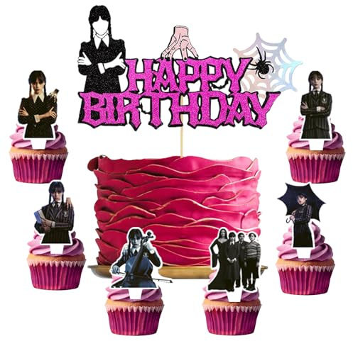 25 Stück Tortendeko Mittwoch, Kuchen Deko Mittwoch, Mittwoch Cake Topper, topp die torte,Tortenaufleger Mittwoch, Mottoparty Deko Torte, Cake Decoration für Geburtstag Party