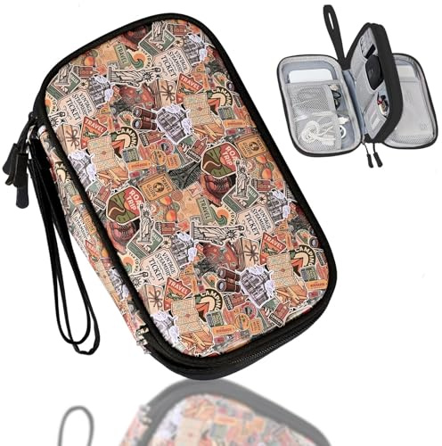 COSHAYSOO Unique Useful Travel Birthday Gifts for Women Travelers, Electronics Cord Cable Organizer Bag Case Tech Pouch Traveling Vacation Cruise Airplane Gadgets Essentials Organization, Scenery