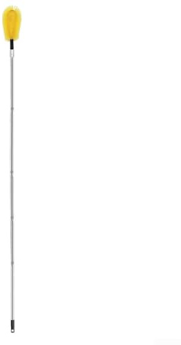 Telescopic Gutter Brush Extendable for Roof Gutters, Adjustable Length Gutter Cleaning Tool with Flexible Head and Inspection Mirror Compatible with Extension(D)