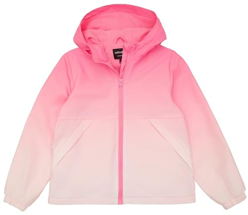 Rokka&Rolla Girls' Fleece Lined Windbreaker Ripstop Water-Resistant Transitional Jacket