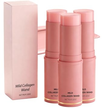 Collagen-Stick fürs Gesicht, Kollagen-Stift Multi-Balsam für Augen & Lippen, Anti-Falten Pflege-Stick gegen Trockenheit, für unterwegs, Nicht Fettend (3PC)