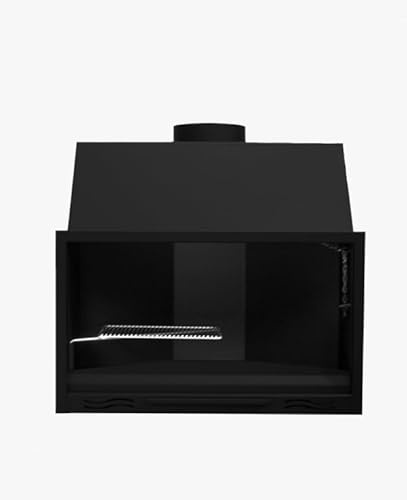 MF - Asador de Rincón HR-100C de Leña con Cajón Cenicero y Parrilla Giratoria para Cocción y Asado