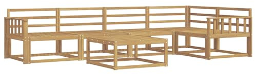 vidaXL Outdoor-Sofagarnitur 6 pcs Weiß 79 x 79 x 37 cm, Modernes Gartenmöbelset, wetterfestes Sofa, schicke Sitzgruppe, langlebige Liege fürs Poolside